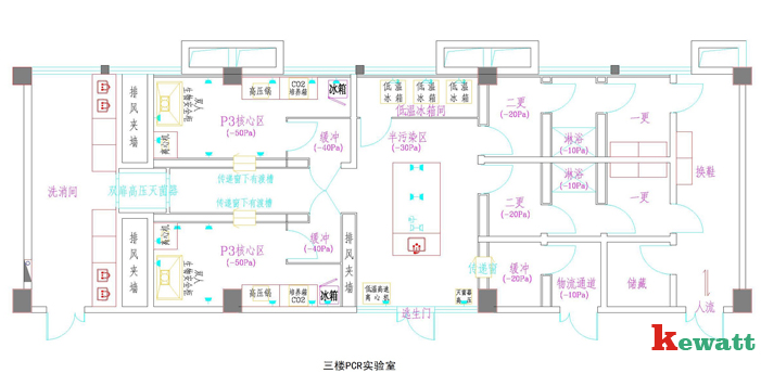 P3實(shí)驗(yàn)室平面設(shè)計(jì)圖